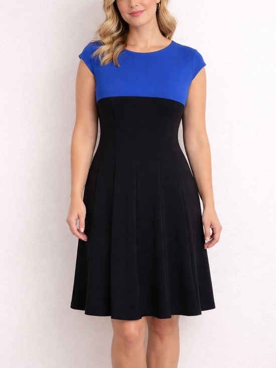 Lauren Ralph Lauren Dresses & Skirts - Lauren Ralph Lauren Royal Blue and Black Sleeveless Midi Dress